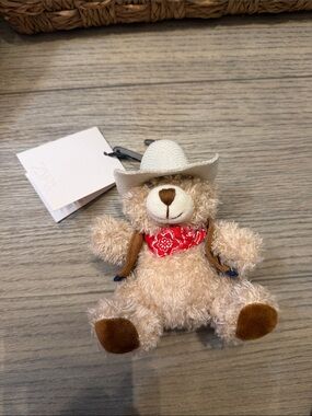 Zara cowboy bear bag charm/ key chain